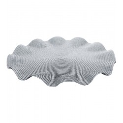 Lugar 38cm Americano De Poliéster Babado Prateado Wolff